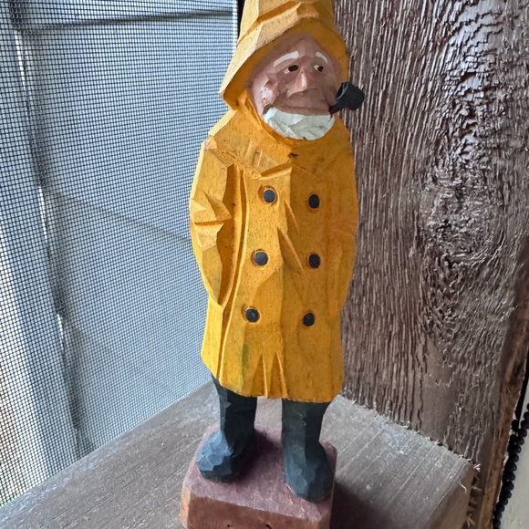 Price Vintage Carved Wooden Fisherman Sailor sea figure nautical - Picture 2 of 10